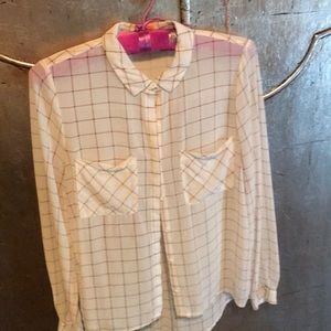 White pink stripe shirt